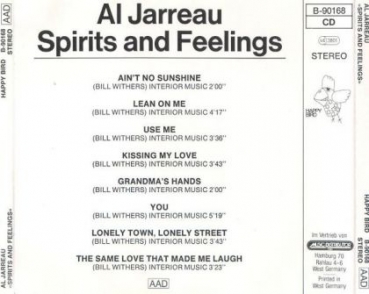 Al Jarreau - Spirits And Feelings CD 1979 1988