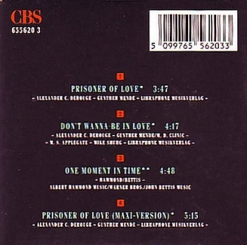 Alexis - Prisoner Of Love 3 INCH CD Single 1990