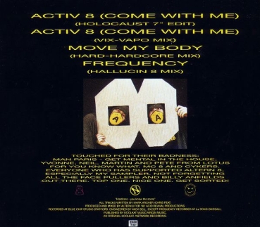 Altern 8 - Activ 8 (Come With Me) CD Single 1991