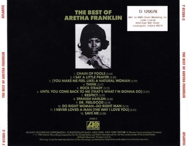 Aretha Franklin - The Best Of Aretha Franklin CLUB CD 1984 1989
