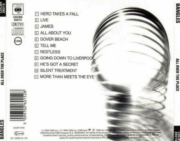 Bangles - All Over The Place CD 1984 1986