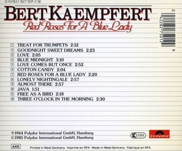 Bert Kaempfert - Red Roses For A Blue Lady CD 1964 1985