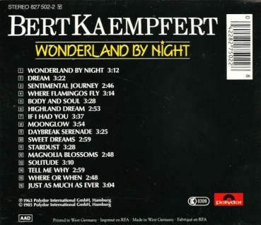 Bert Kaempfert - Wonderland By Night CD 1963 1985