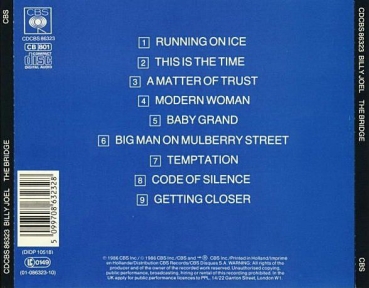 Billy Joel - The Bridge CD 1986