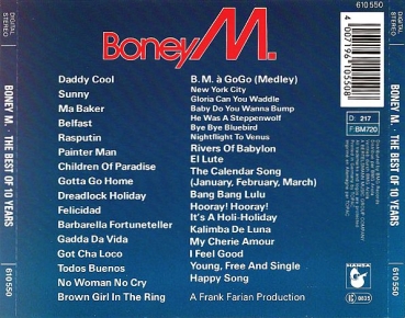 Boney M. - The Best Of 10 Years CD 1986 1994