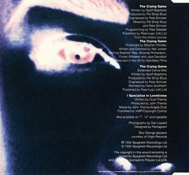 Boy George - The Crying Game CD Single 1992