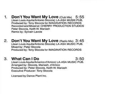 Boy Girl - Don't You Want My Love CD Single 1991