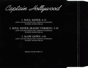 Captain Hollywood - Soul Sister CD Single 1989