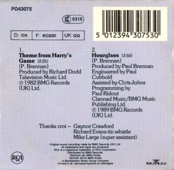 Clannad - Theme From Harry's Game 3 INCH CD Single 1989