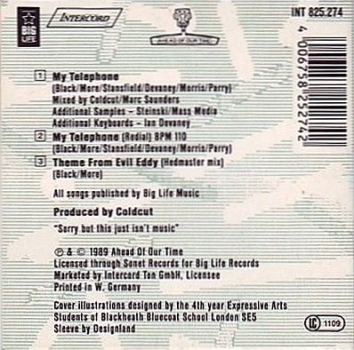 Coldcut - My Telephone 3 INCH CD Single 1989