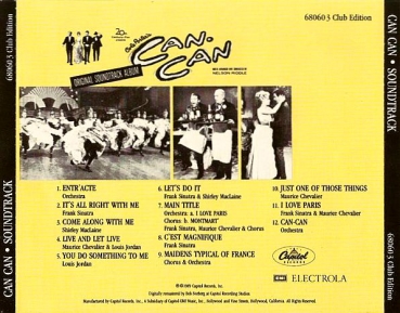 OST - Cole Porter's Can-Can: Original Soundtrack Album CLUB CD 1960 1989