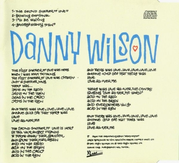 Danny Wilson - The Second Summer Of Love CD Single 1989