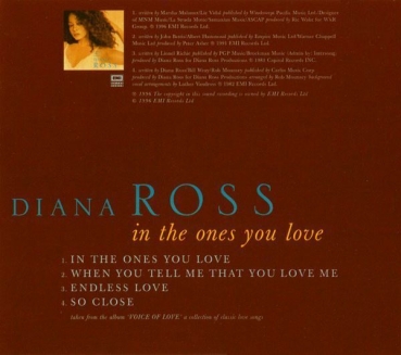 Diana Ross - In The Ones You Love CD Single 1996