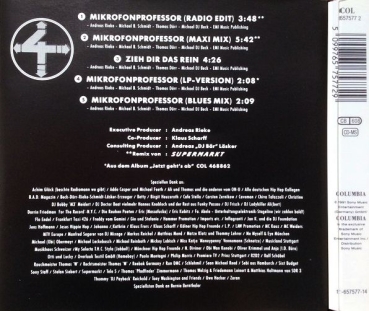 Die Fantastischen Vier - Der Mikrofonprofessor CD Single 1991