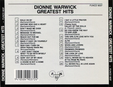 Dionne Warwick - Greatest Hits CD 1989