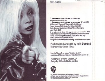Donna Summer - When Love Cries CD Single 1991