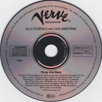Preview: Ella Fitzgerald & Louis Armstrong - Porgy & Bess CD 1958 1989