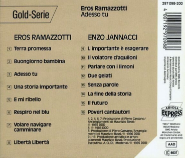 Preview: Eros Ramazzotti - Adesso Tu CD 1988