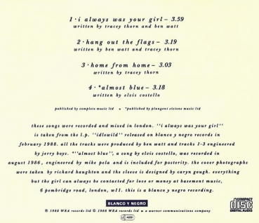 Everything But The Girl - I Always Was Your Girl 3 INCH CD Single 1988