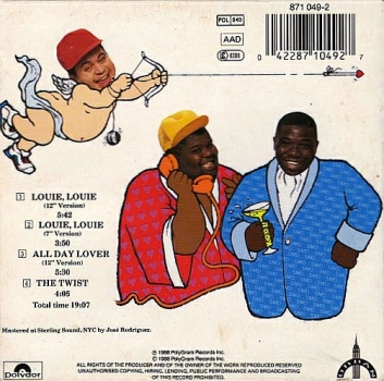 Fat Boys - Louie, Louie CD Single 1988