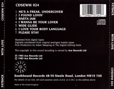 Fatback - With Love CD 1983 1990