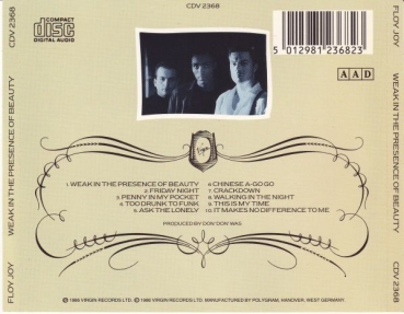 Floy Joy - Weak In The Presence Of Beauty BLUE FACE CD 1986