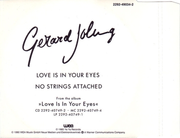 Gerard Joling - Love Is In Your Eyes CD Single 1985 1990