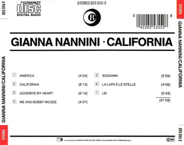 Gianna Nannini - California CD 1979 1989