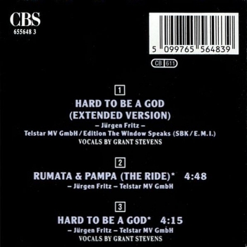 Grant Stevens - Hard To Be A God 3 INCH CD Single 1989