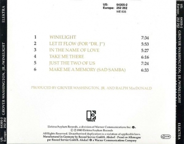 Grover Washington, Jr. - Winelight CD 1980 1994