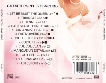 Preview: Guesch Patti - Labyrinthe CD 1988