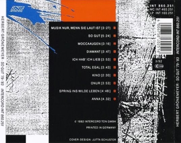 Herbert Grönemeyer - So Gut '79-'83 CD 1992