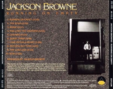 Jackson Browne - Running On Empty CD 1977 1987