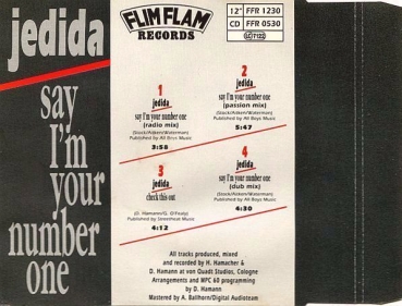 Jedida - Say I'm Your Number One CD Single 1991