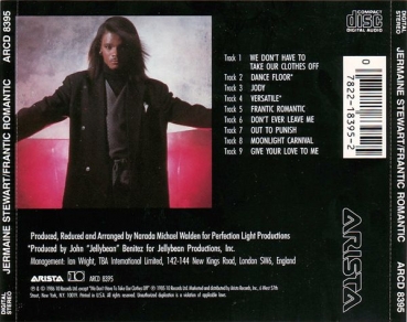 Jermaine Stewart - Frantic Romantic CD 1986
