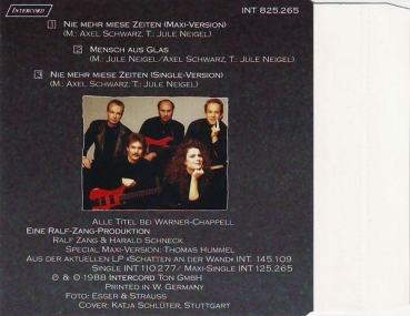 Jule Neigel Band - Nie Mehr Miese Zeiten 3 INCH CD Single 1988