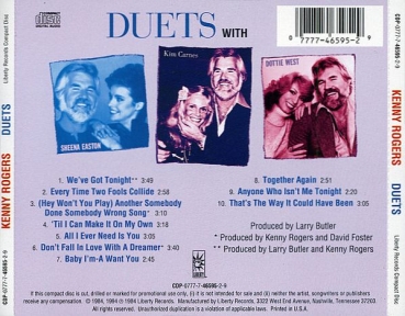 Preview: Kenny Rogers - Duets (with Kim Carnes, Sheena Easton, & Dottie West) CD 1984 1994