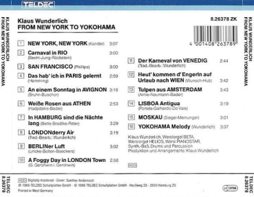 Klaus Wunderlich - From New York To Yokohama CD 1986