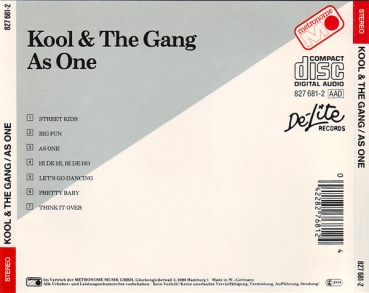 Kool & the Gang - As One CD 1982 1987