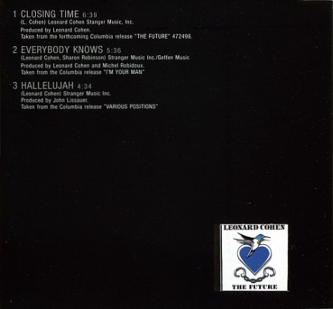Leonard Cohen - Closing Time CD Single 1992