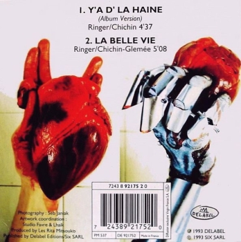 Rita Mitsouko - Y'a D'la Haine! CD Single 1993