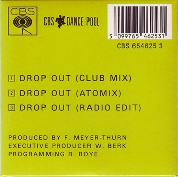 Mad-Alert featuring Sherryl H. - Drop Out 3 INCH CD Single 1989