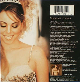 Mariah Carey - My All + Breakdown CD Single 1998