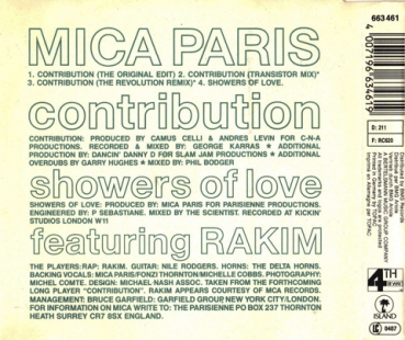Mica Paris - Contribution CD Single 1990