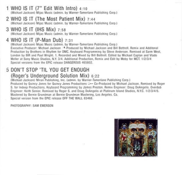 Michael Jackson - Who Is It CD Single 1992