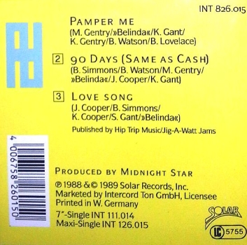 Midnight Star - Pamper Me 3 INCH CD Single 1989