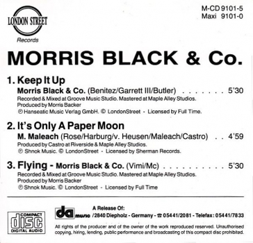 Morris Black & Co. - Keep It Up CD Single 1991