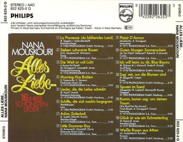 Nana Mouskouri - Alles Liebe... CD 1984