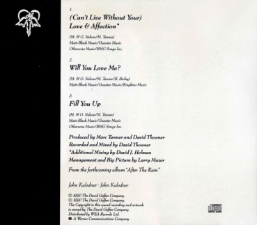 Nelson - (Can't Live Without Your) Love & Affection CD Single 1990