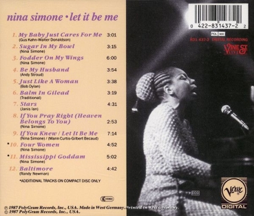 Nina Simone - Let It Be Me CD 1987